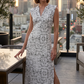 🌴 Breezy Maxi Length + Side Slit – Stay Cool, Look Stunning. White & Green. 47% OFF Get Yours