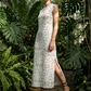 🌴 Breezy Maxi Length + Side Slit – Stay Cool, Look Stunning. White & Green. 47% OFF Get Yours