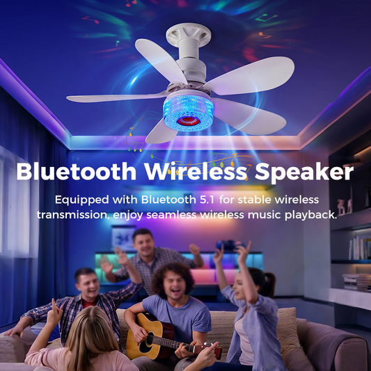🎵 3-in-1 Ceiling Fan with Light & Speaker – RGB, Bluetooth 5.1, Quiet. 47% OFF + Free Shipping!
