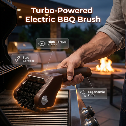 ⚡ Electric BBQ Grill Brush – Turbo-Powered Scrubber Obliterates Burnt Grease in Seconds 🔥Get Yours!
