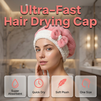 🎀 Super Absorbent Bowknot Hair Cap – Ultra-Soft, Instant Drip-Free Dry. 47% OFF Get Yours!