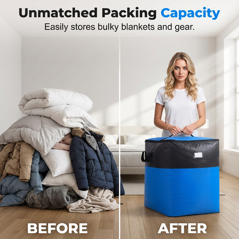 📦Last Day Special Price:£8.99!!!🧳 Collapsible Storage and Moving Bag – Heavy-duty handles & zippered closure – Folds flat, perfect for moving, travel or closet organization – reusable & easy to clean 🏠– UK Ready! 🇬🇧