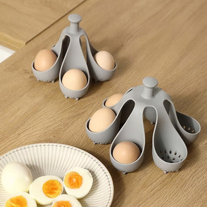 🥚 Silicone Egg Boiler Rack – Cook 6 Eggs Safely, Anti-Scald Handle. 47% OFF Get Yours!