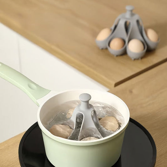 🥚 Silicone Egg Boiler Rack – Cook 6 Eggs Safely, Anti-Scald Handle. 47% OFF Get Yours!