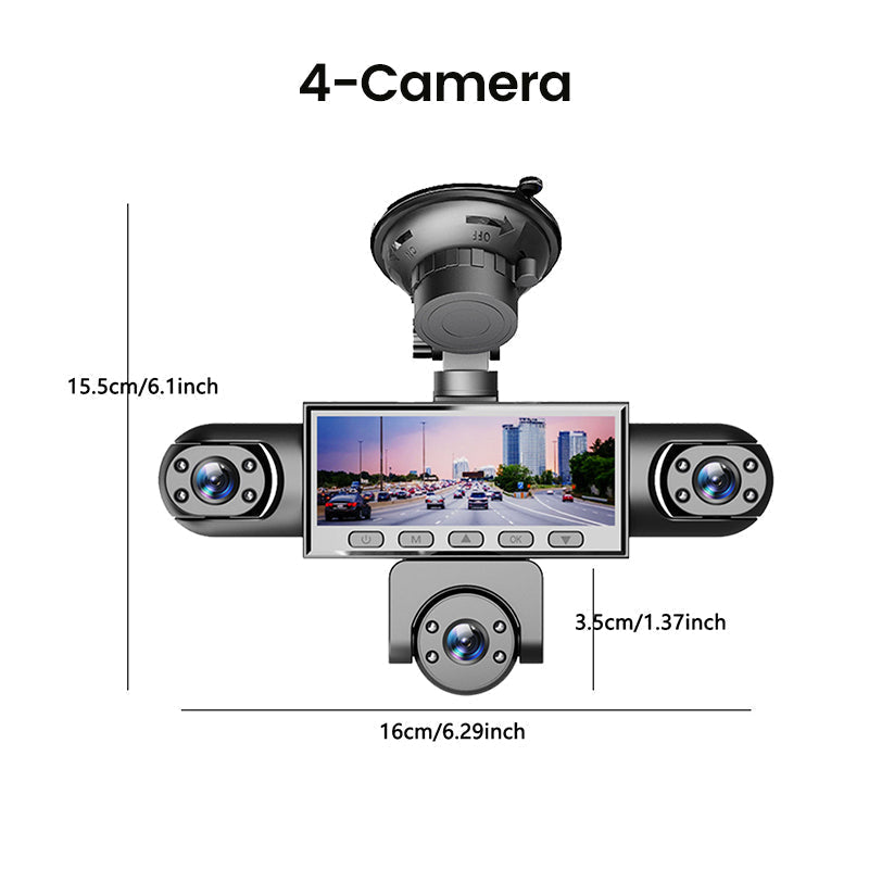 📢📢50% OFF !! ⏰HD 1080P Multi-Lens Dash Cam with Night Vision
