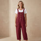 Solid Color Straight-Leg Romper with Pockets