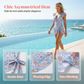 💃 Flattering Ruched Tummy Control One-Piece Swimsuit Dress – Chic Ruffled Cap Sleeves & Side-Tie Asymmetrical Hem  Shop Now!