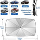 🚗 Windshield Sun Shade Umbrella 360° Bendable Handle UV Heat Block 💪 Steel Frame Compact Foldable 50% OFF Today