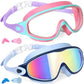Anti-Fog Swimming Goggles with Earplugs & Nose Clip