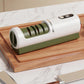 🔪 USB Rechargeable Electric Knife Sharpener Rapid 3-Second Sharpening Dual-Stage Coarse Fine Grinding ⚡ Safe Press-Down Design Stable Suction Base 50% OFF Today