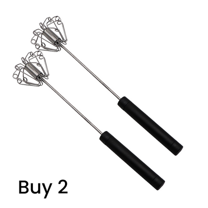 🥚🍳🥚 Semi-Automatic Turbo Whisk Stainless Steel No Electricity Effortless Whipping 🔧 Ergonomic Non-Slip Handle Rust-Proof Fast Mixing 50% OFF Today✨