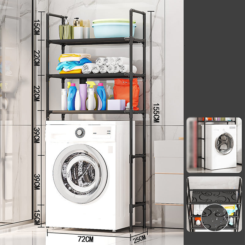 🗄️50% OFF NOW ! 🧺No-Drill Over-Washer Storage Rack, Waterproof Rustproof Laundry & Bathroom Organizer Shelf for Space Saving